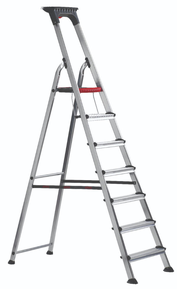 Ziyadah Double Decker Aluminium Stepladder – With Tool Tray for Easy Access - Image 4