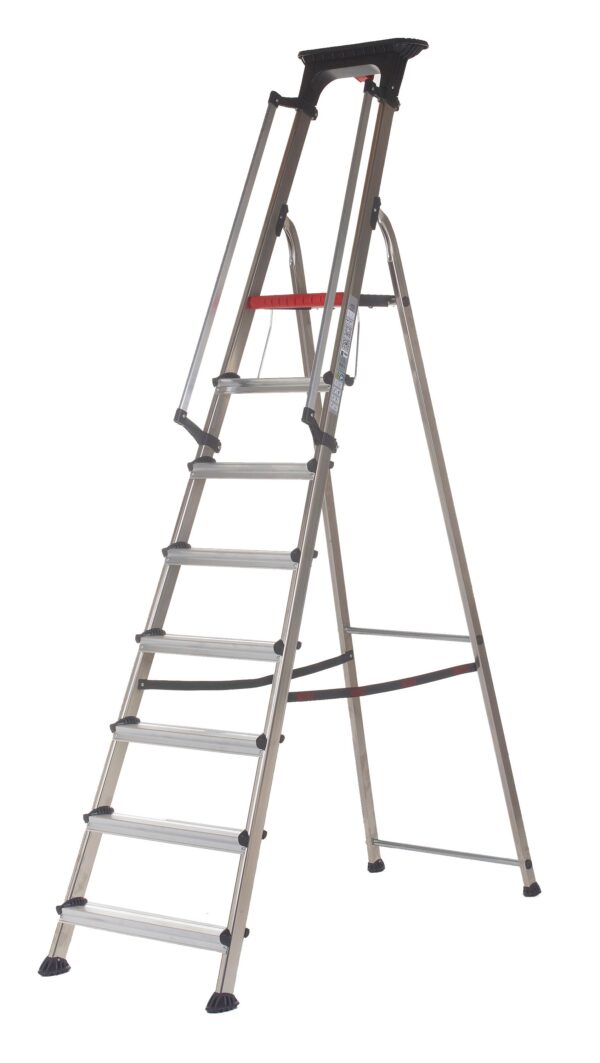 Ziyadah Double Decker Aluminium Stepladder – With Tool Tray for Easy Access - Image 9
